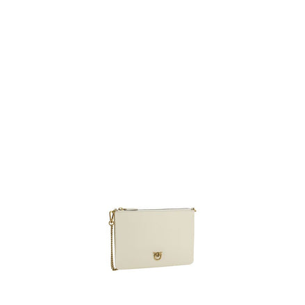 PINKO Beige Compact Zip Shoulder Bag