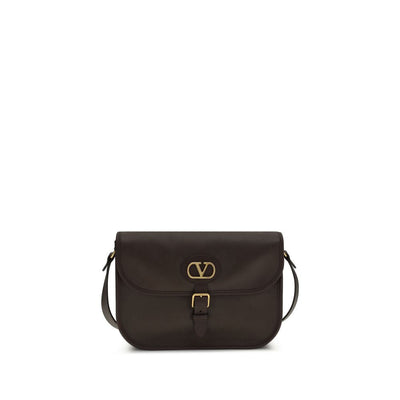 Valentino Garavani Brown Calf Leather Shoulder Bag