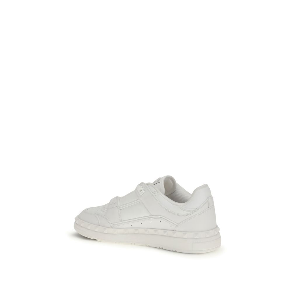 Baskets basses Valentino Garavani en cuir de veau blanc Bos Taurus