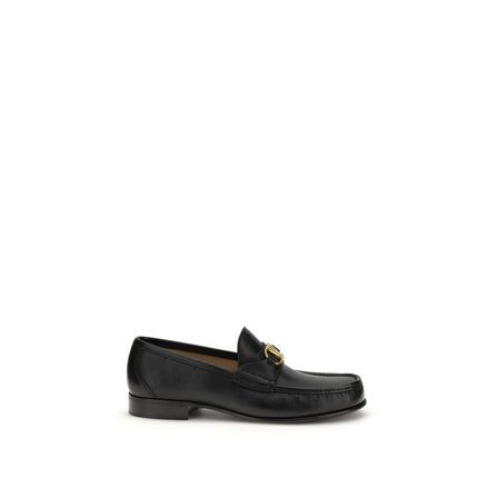 Valentino Garavani Black Calf Leather Slip-On Loafers