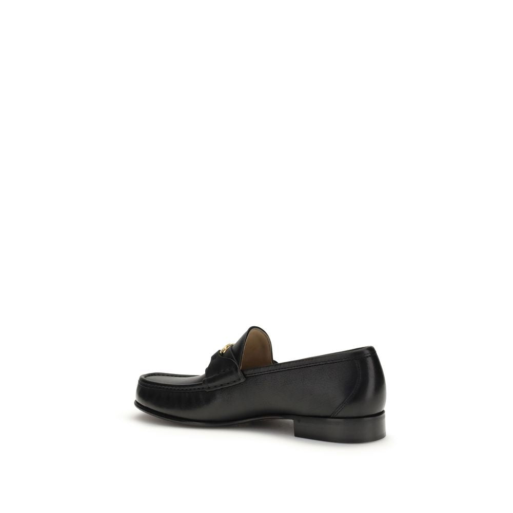 Mocassins à enfiler Valentino Garavani en cuir de veau noir