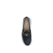 Mocassins à enfiler Valentino Garavani en cuir de veau noir