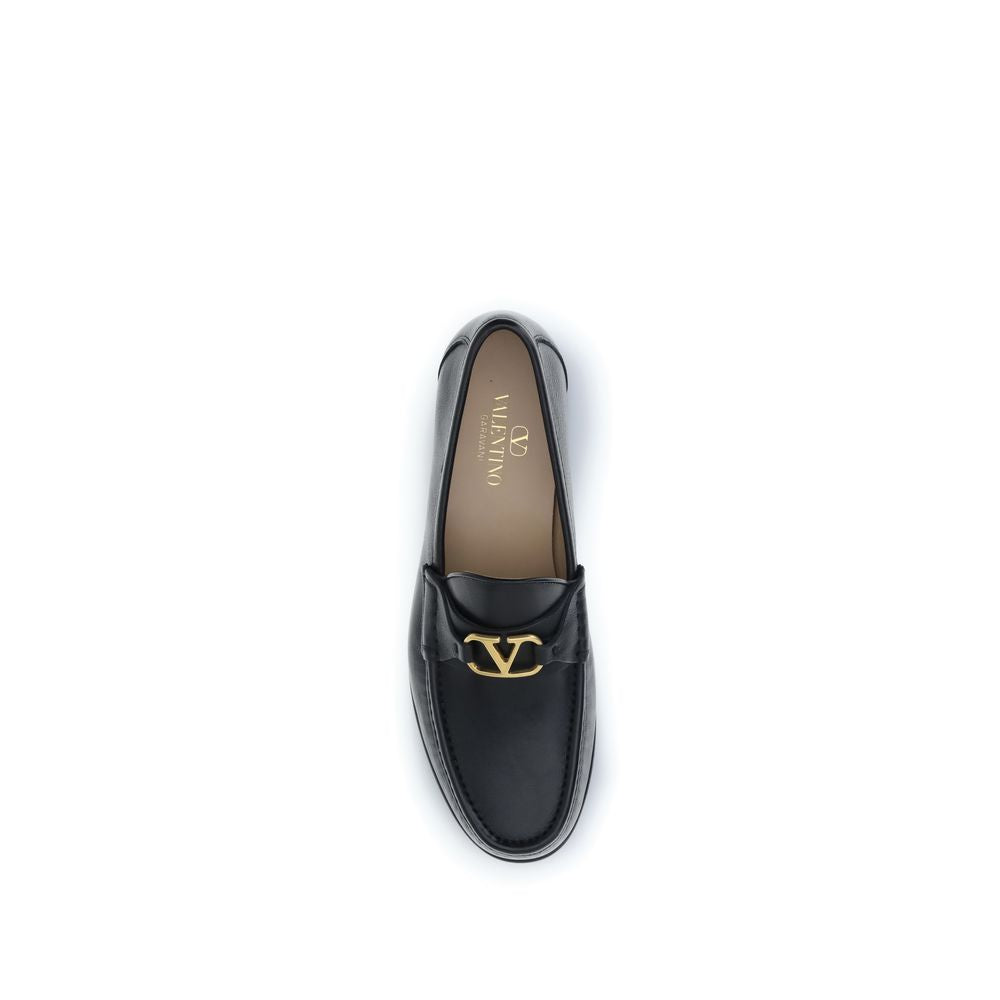 Mocassins à enfiler Valentino Garavani en cuir de veau noir