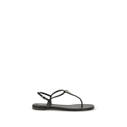 Giuseppe Zanotti Black Flat Sandals