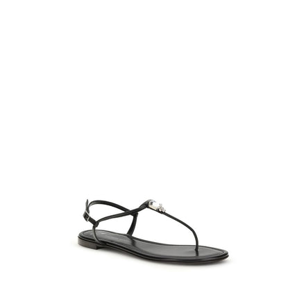 Giuseppe Zanotti Black Flat Sandals