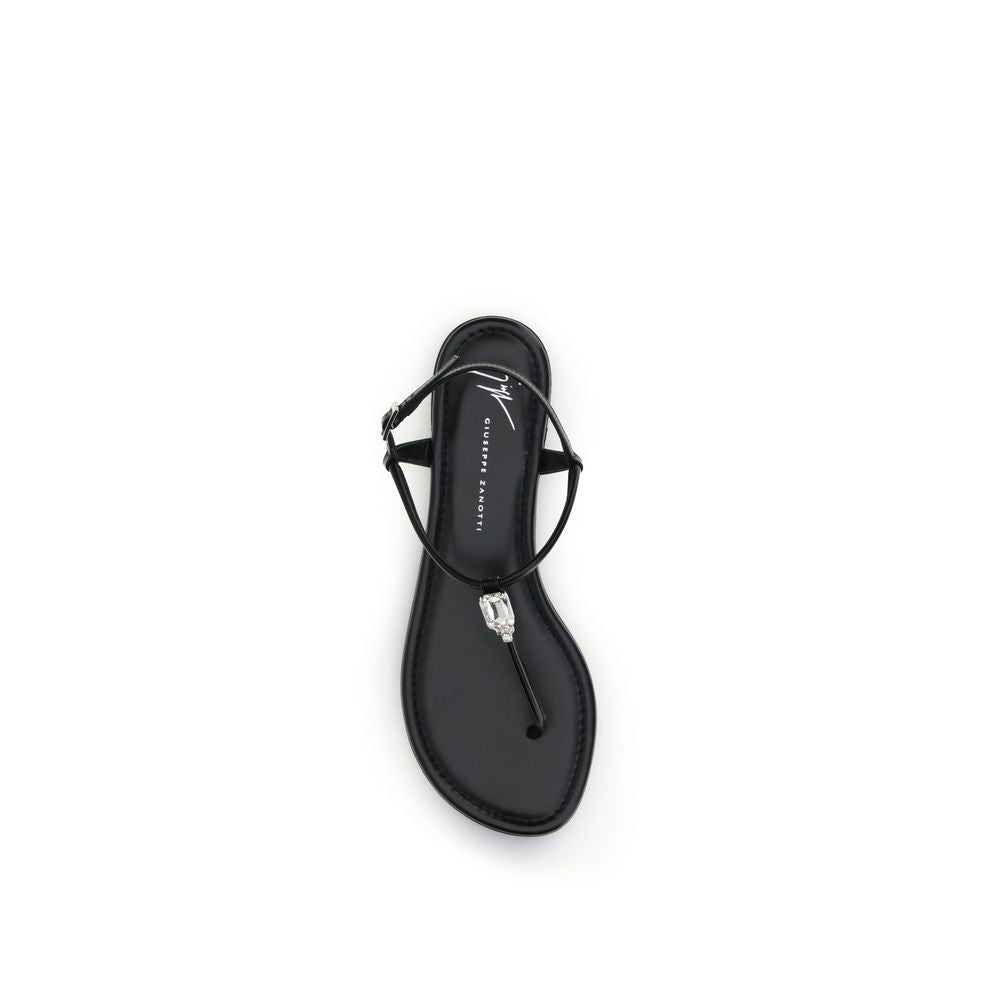 Giuseppe Zanotti Black Flat Sandals