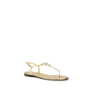 Giuseppe Zanotti Gold Flat Sandals