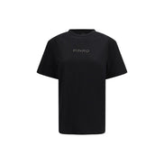 PINKO Black Rhinestone T-Shirt