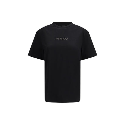 PINKO Black Rhinestone T-Shirt