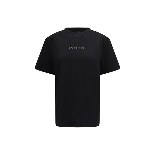 PINKO Black Rhinestone T-Shirt