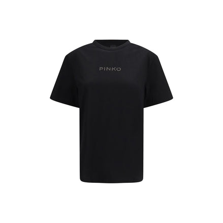 PINKO Black Rhinestone T-Shirt