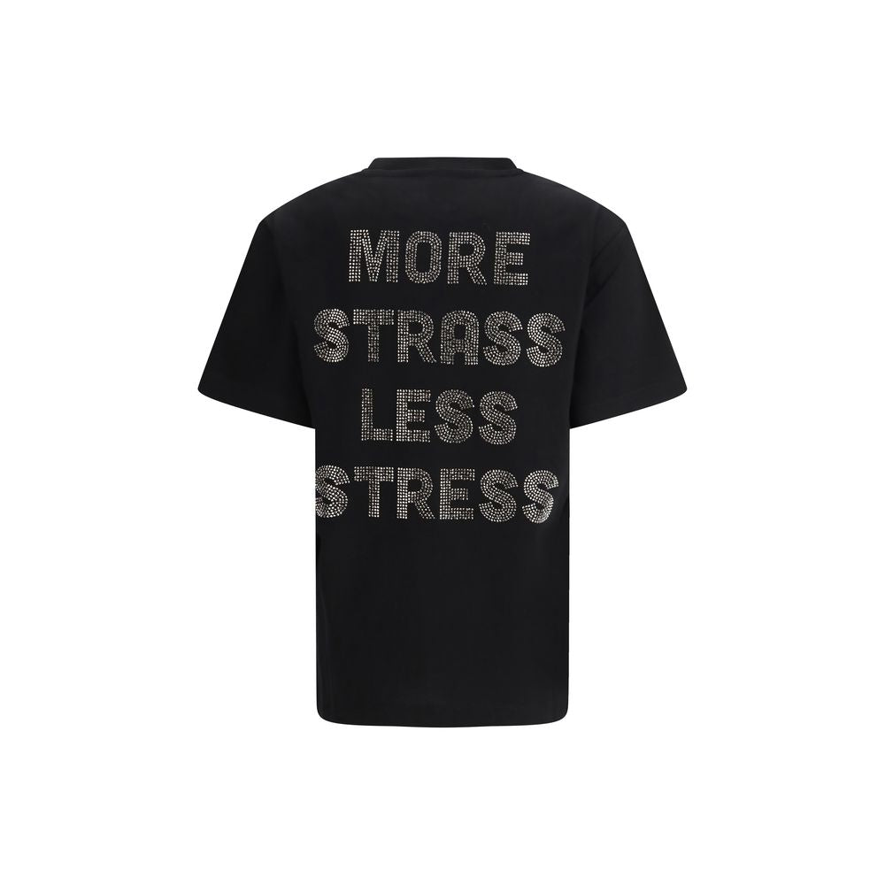 PINKO Black Rhinestone T-Shirt