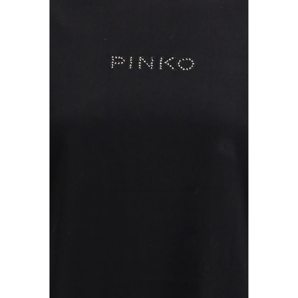 PINKO Black Rhinestone T-Shirt