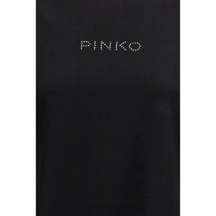 PINKO Black Rhinestone T-Shirt