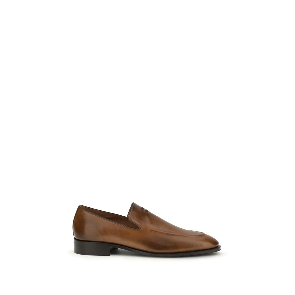 Mocassins à enfiler Miu Miu en cuir de veau marron Bos Taurus