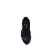 Sneakers sportive Valentino Garavani in pelle di vitello nera Bos Taurus