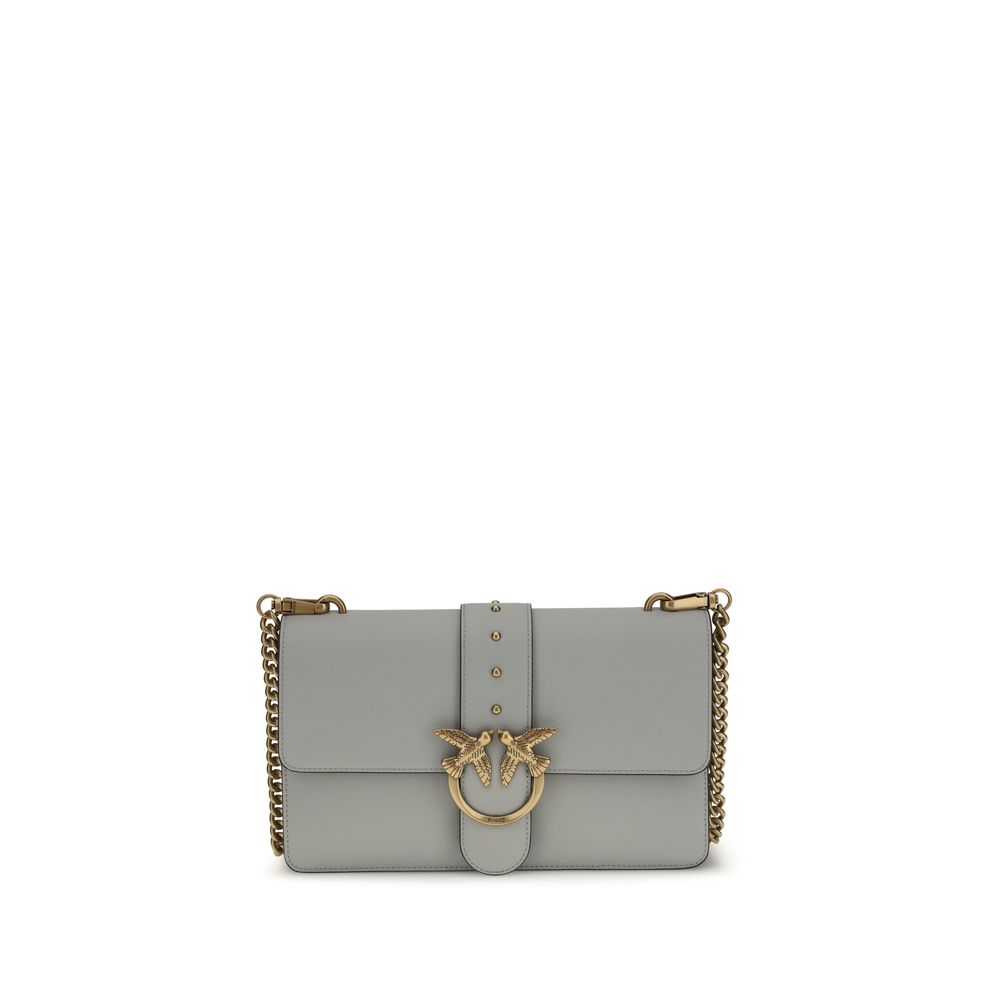 PINKO Gray Simply Love One Shoulder Bag