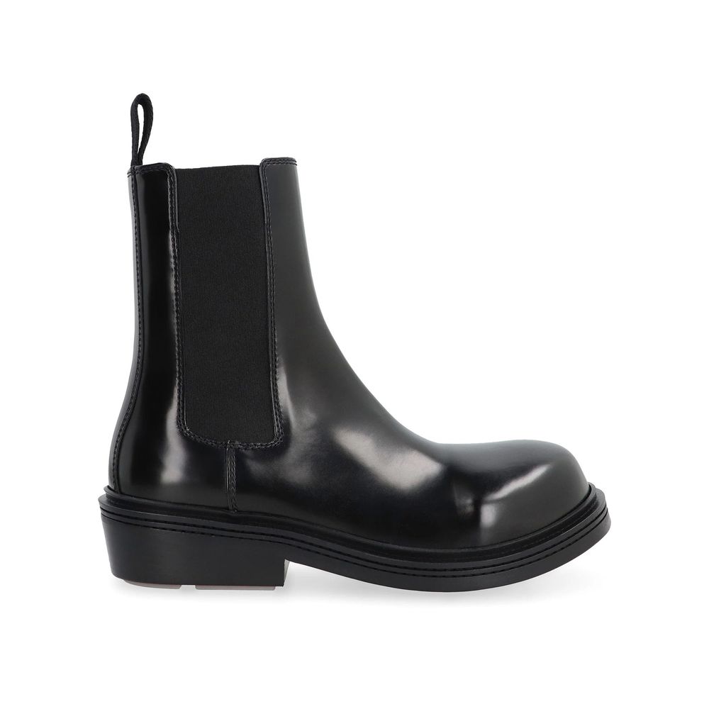 Bottes Chelsea Bottega Veneta en cuir de veau noir