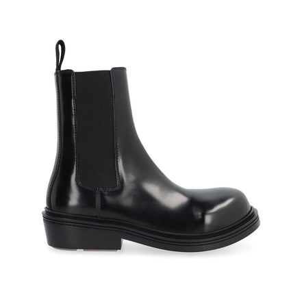 Bottes Chelsea Bottega Veneta en cuir de veau noir