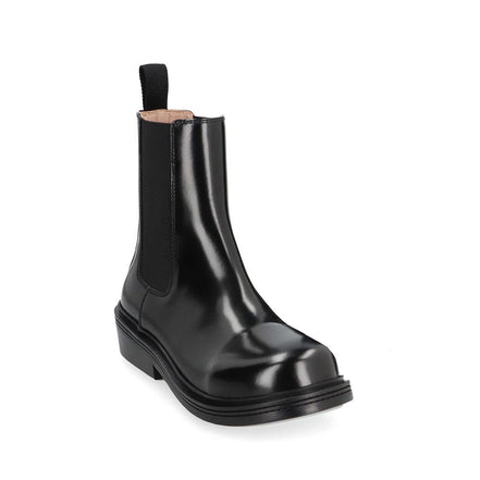 Bottes Chelsea Bottega Veneta en cuir de veau noir