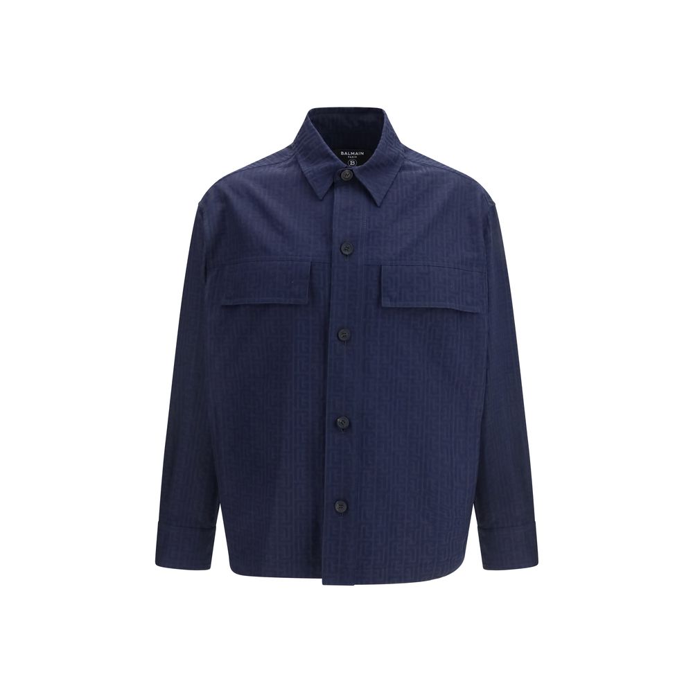 Manteau Balmain en coton bleu