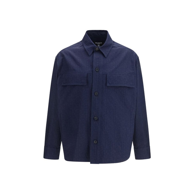 Manteau Balmain en coton bleu
