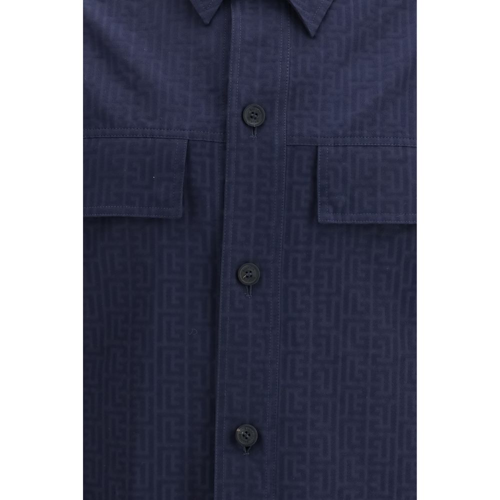 Manteau Balmain en coton bleu