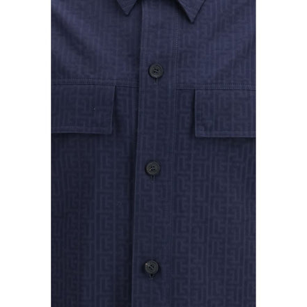 Manteau Balmain en coton bleu