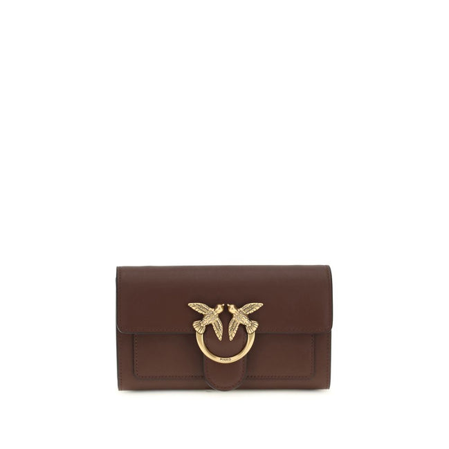 PINKO Brown Love One Chain Wallet