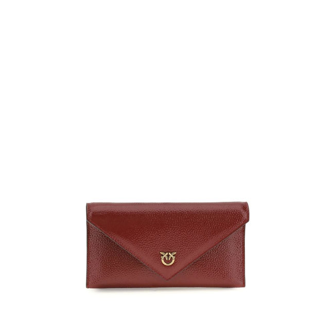 PINKO Bordeaux Love Birds Clutch Bag