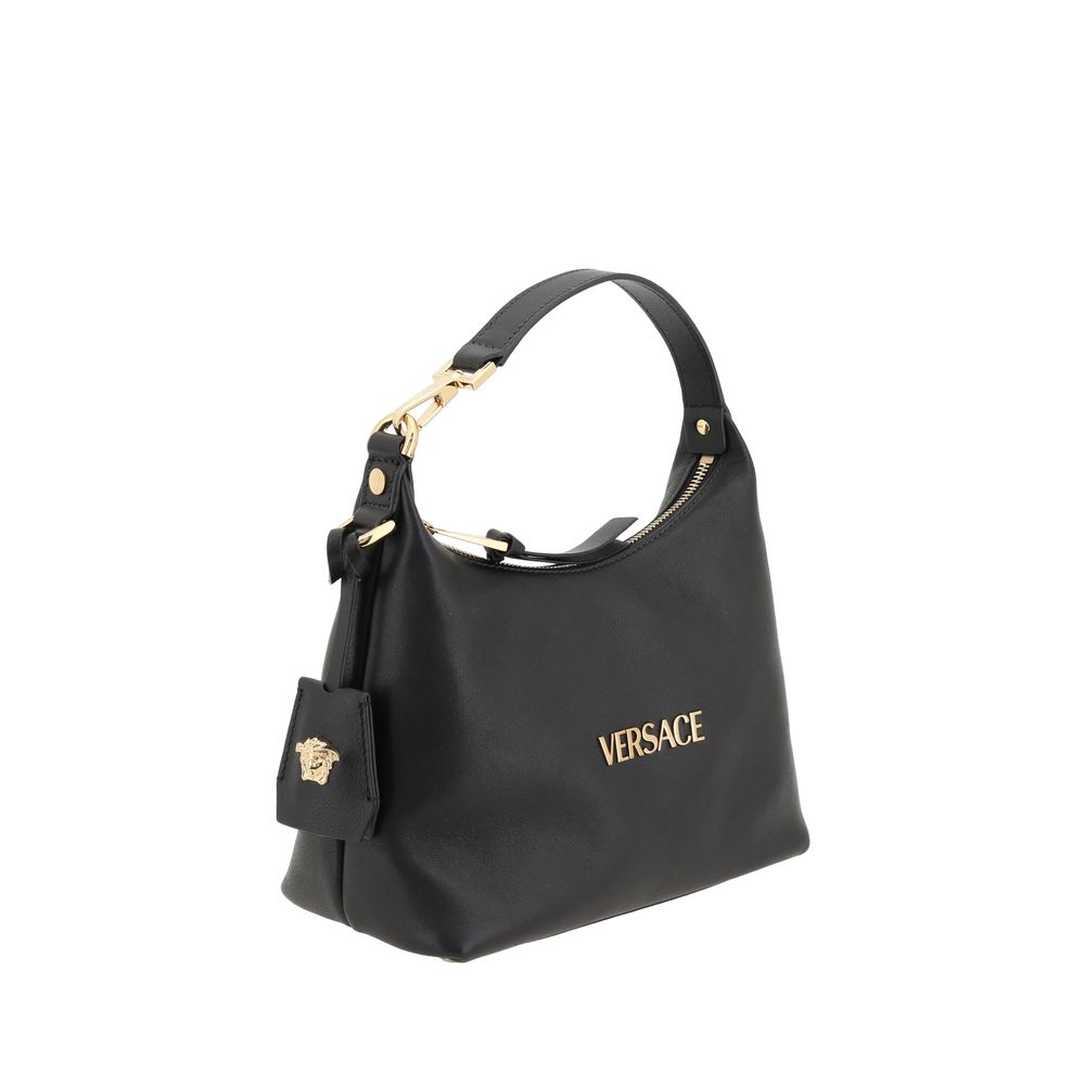 Versace Black Calf Leather Handbag