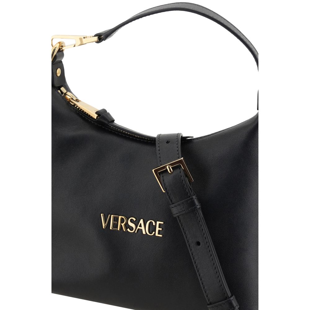 Versace Black Calf Leather Handbag