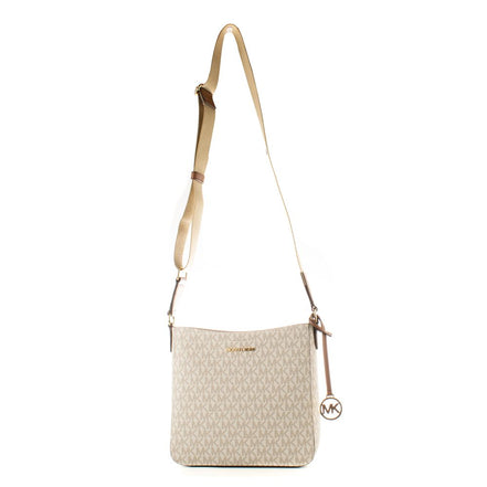 Sac bandoulière en toile beige Michael Kors