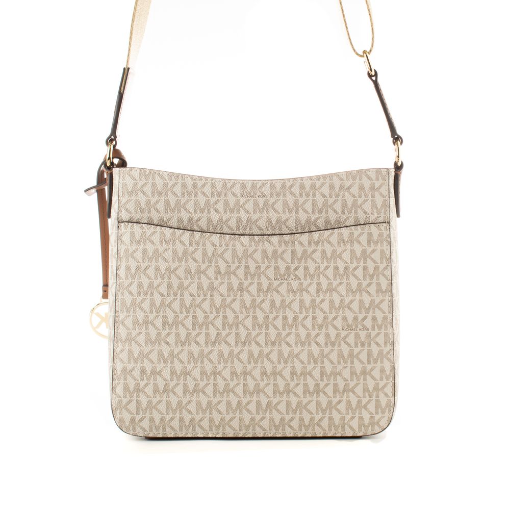 Sac bandoulière en toile beige Michael Kors