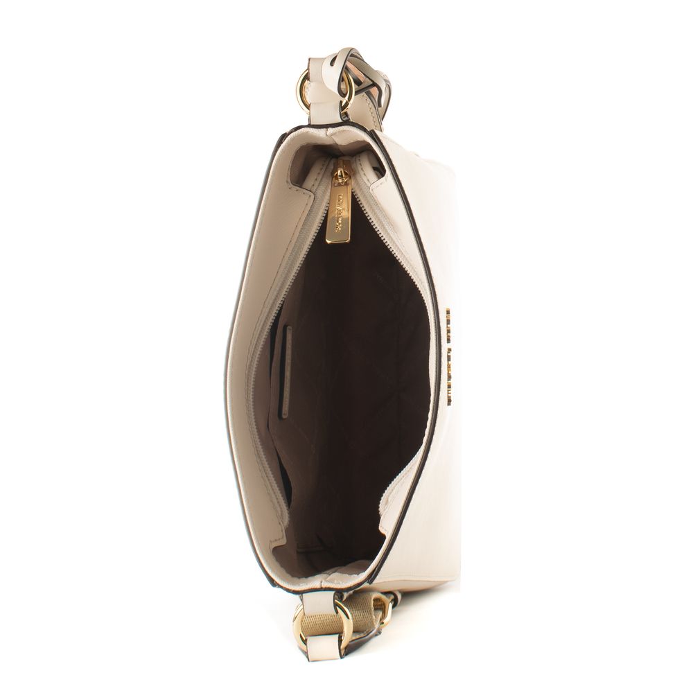 Sac bandoulière en toile beige Michael Kors