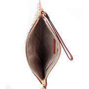 Michael Kors Orange Leather Clutch Bag