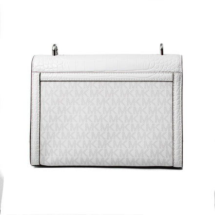 Sac bandoulière en toile blanche Michael Kors