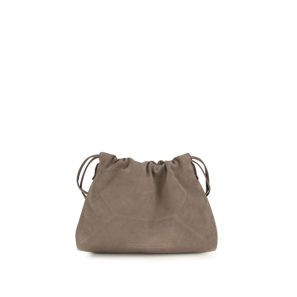 Brunello Cucinelli Beige Calf Leather Clutch Bag
