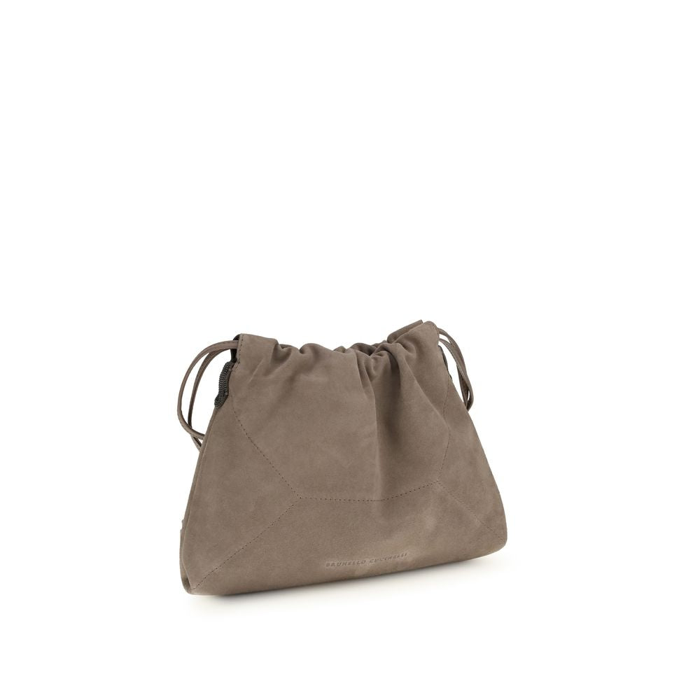Brunello Cucinelli Beige Calf Leather Clutch Bag