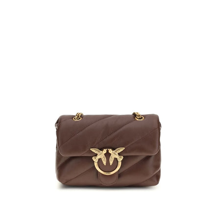 PINKO Brown Love Mini Puff Shoulder Bag