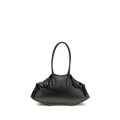 Sac porté épaule Alexander McQueen en cuir de veau noir Bos Taurus