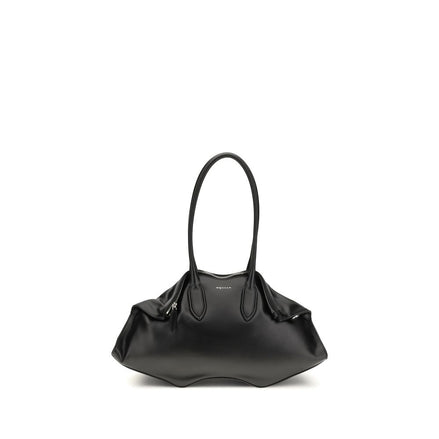 Sac porté épaule Alexander McQueen en cuir de veau noir Bos Taurus