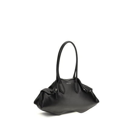 Sac porté épaule Alexander McQueen en cuir de veau noir Bos Taurus