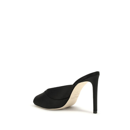 Jimmy Choo Black Calf Leather Stiletto Heel Sandals - Women