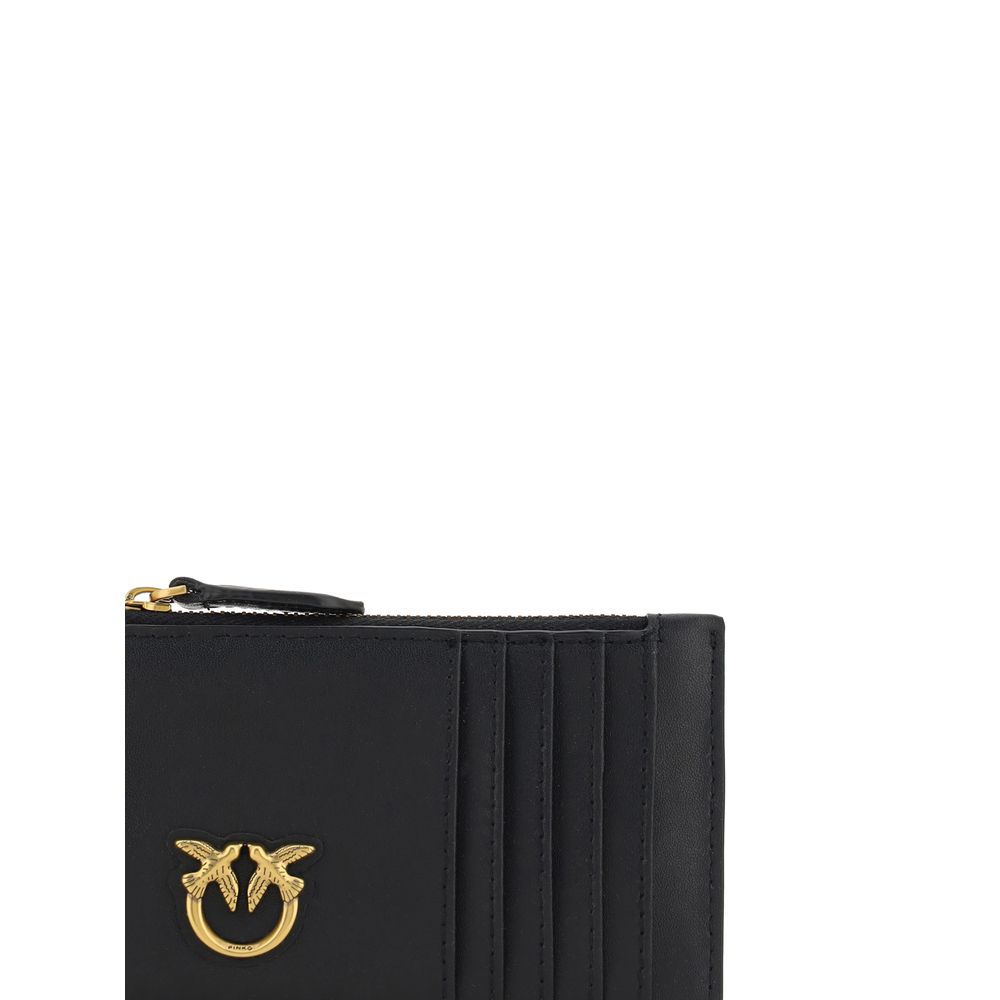 PINKO Black Love Birds Card Holder