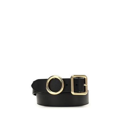Jacquemus Black Calf Leather Regular Belt