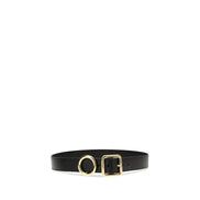 Jacquemus Black Calf Leather Regular Belt