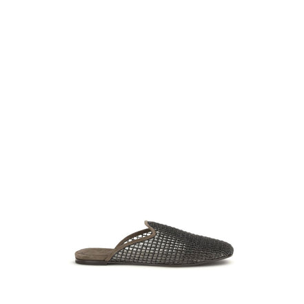 Brunello Cucinelli Grey Mules