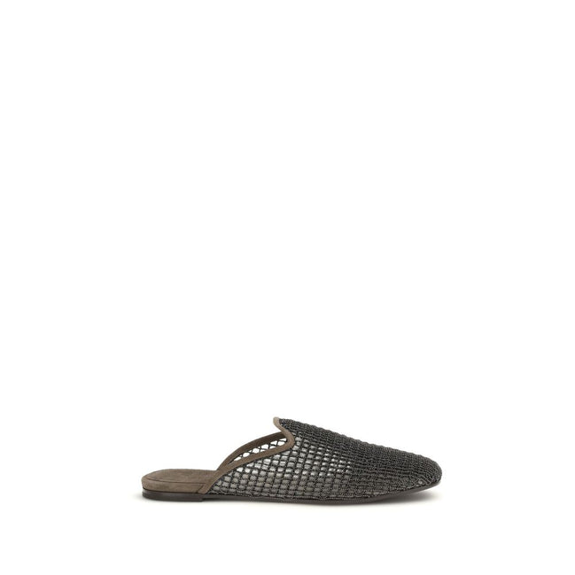 Brunello Cucinelli Grey Mules