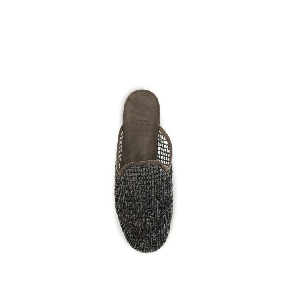Brunello Cucinelli Grey Mules